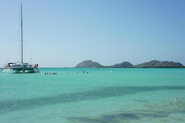 Mar caribenho em Los Roques na Venezuela.