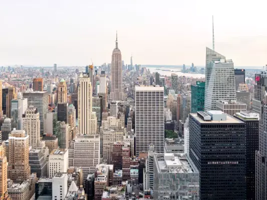 Imagem aérea da cidade de Nova York, EUA