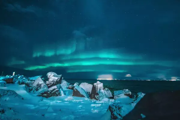 Aurora boreal na Islândia