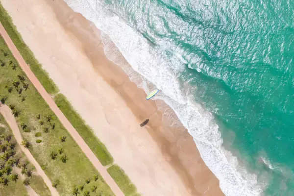 Vista aérea de praia em Porto de Galinhas