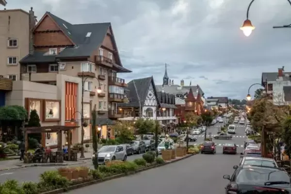 Rua na cidade de Gramado, no Rio Grande do Sul