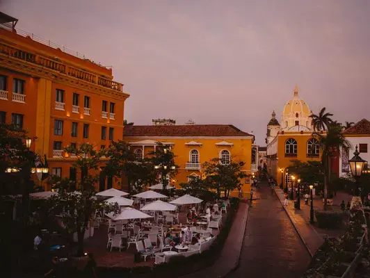 Prédios antigos em Cartagena, Colômbia