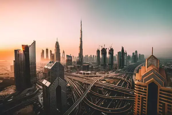 Vista aérea de Dubai