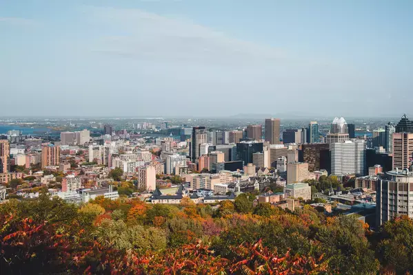 Vista de Montreal, no Canadá, a partir do Parque Mont-Royal