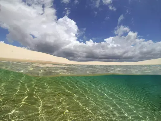 Lagoa em Santo Amaro, Maranhão, Brasil