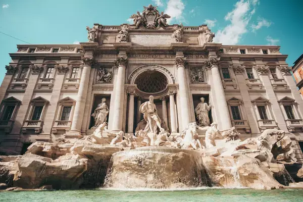 Fontana di Trevi em Roma, Itália