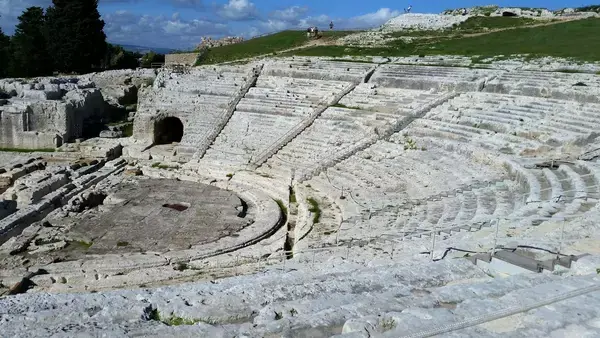 Teatro Grego em Siracusa, Sicília e Itália