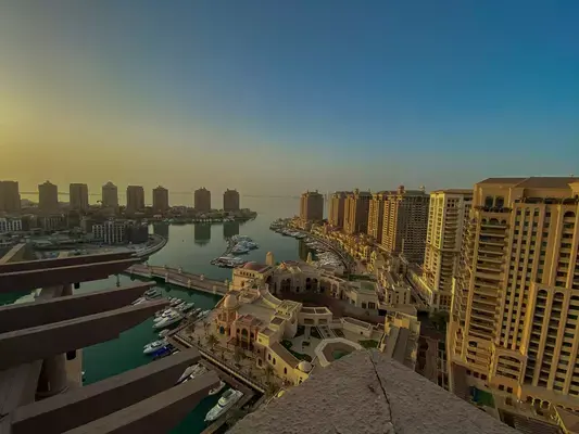 Vista aérea da cidade de Doha, capital do Catar