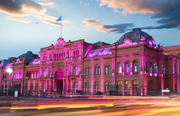 Casa rosada da Argentina, localizada em Buenos Aires.