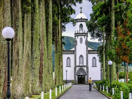 Igreja na Ilha dos Açores, Portugal