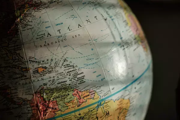 Globo mostrando a Venezuela