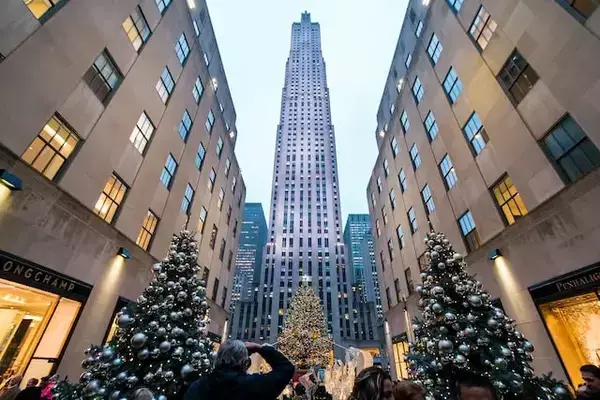 Rockefeller Center e decoração natalina em Nova York