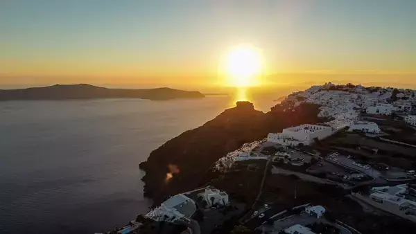 Pôr do sol em Oia, Santorini, Grécia