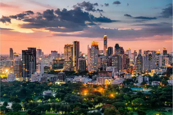 Prédios da cidade de Bangkok, na Tailândia