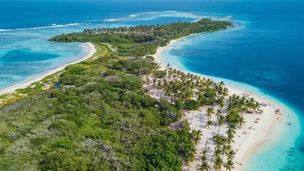 Vista aérea de Cayo Sombrero, na Venezuela