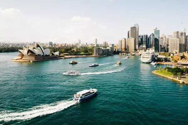 Vista aérea de Sydney, na Austrália