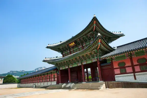 Palácio Gyeongbokgung, em Seul, Coreia do Sul