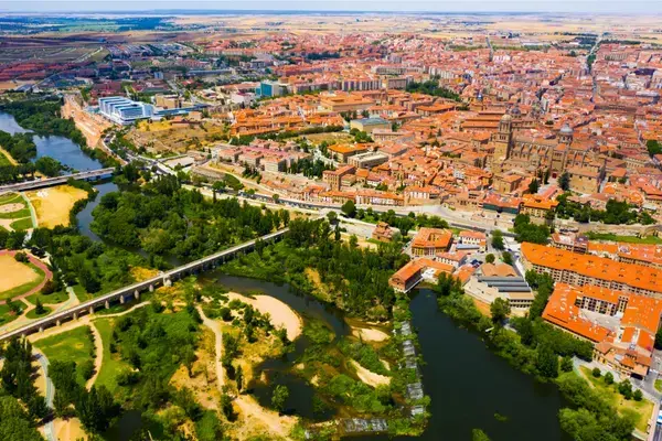 Vista aérea do Centro Histórico de Salamanca