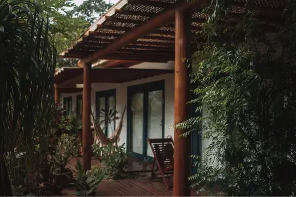 Entrada dos quartos na pousada Alto de Pipa em Pipa, Rio Grande do Norte