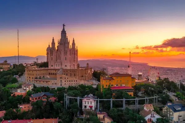 Vista aérea da cidade de Barcelona, na Espanha