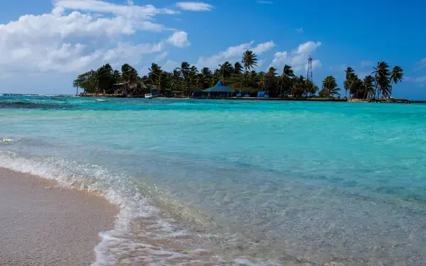 Vista de ilhota em San Andrés, Colômbia