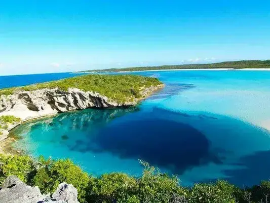 vista aérea do buraco azul