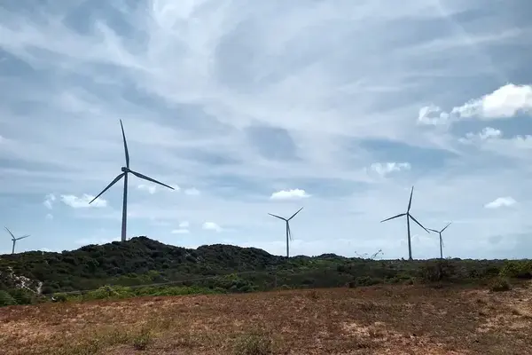 Eólicas na rodovia no Rio Grande do Norte