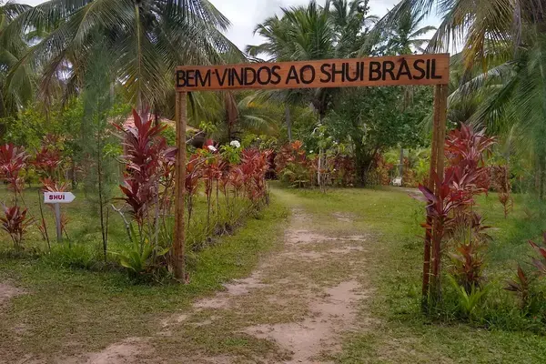 Placa "Bem-vindos ao Shui Brasil"