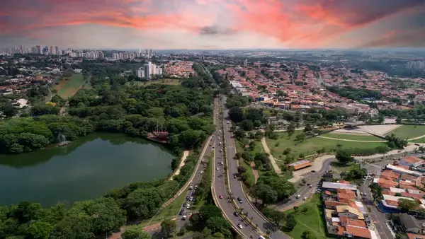 Lagoa do Taquaral em Campinas vista de cima