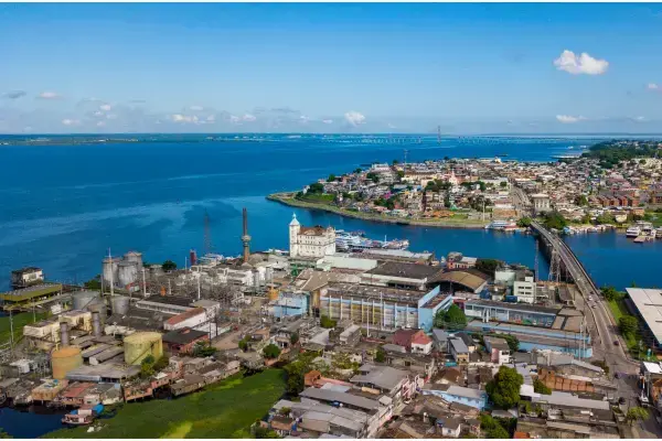 Parte central da cidade de Manaus, no Amazonas