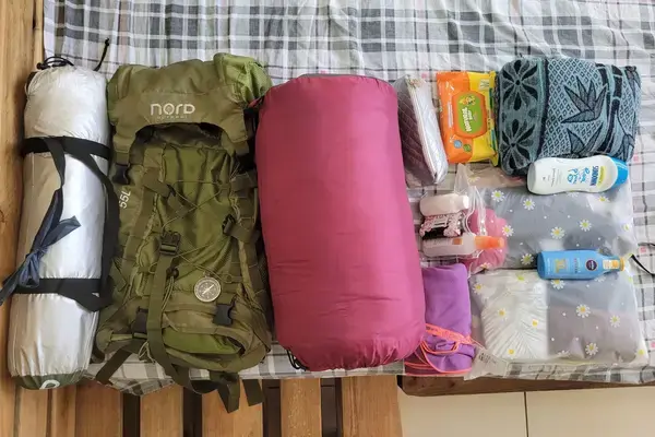 Itens da mochila principal