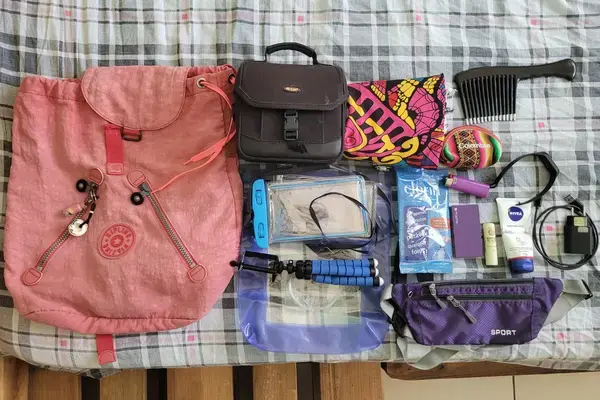 itens da mochila menor