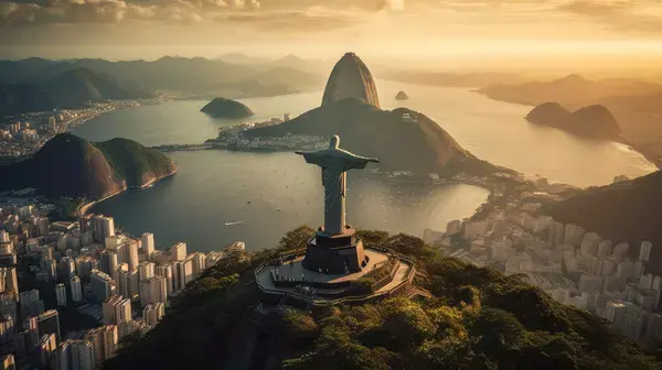imagem aérea do cristo redentor