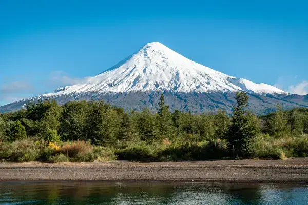 Vista do vulcão Osorno no Chile