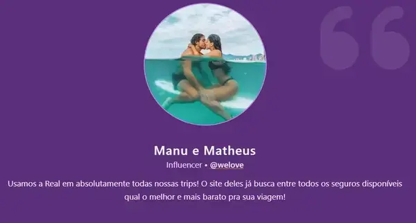 depoimento de influencers sobre o programa de indicadores da Real