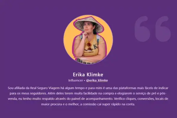 depoimento de influencers sobre o programa de indicadores da Real