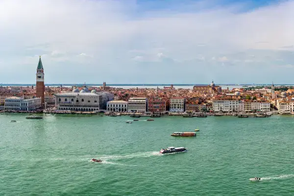 imagem linda e panorâmica sobre o canal de Veneza