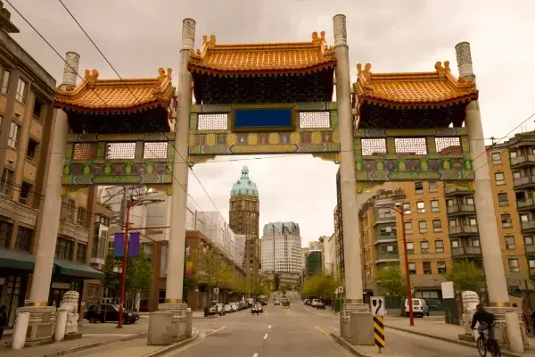 Millenium Gate no Chinatown de Vancouver, no Canadá