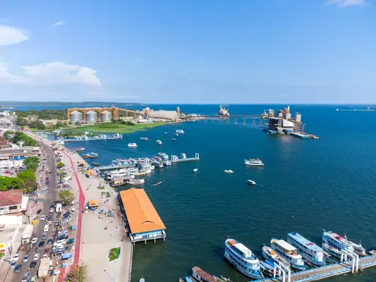 Vista aérea de Santarém, Pará (Fonte: Adobe Stock)