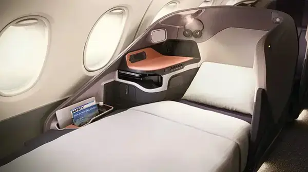 Poltrona da Classe Executiva da Singapore Airlines (Fonte: Singapore Airlines/Reprodução)