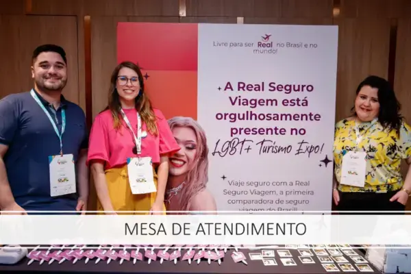 stand da Real Seguro Viagem no LGBT+ Turismo Expo 2023