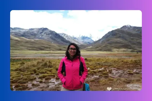 aline em uma de suas aventuras pela américa do sul