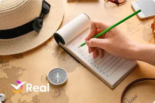 um cheklist de viagem