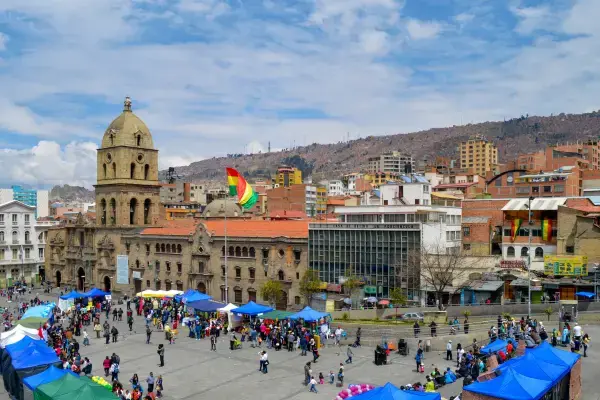 Vista panorâmica da cidade de La Paz, na Bolívia