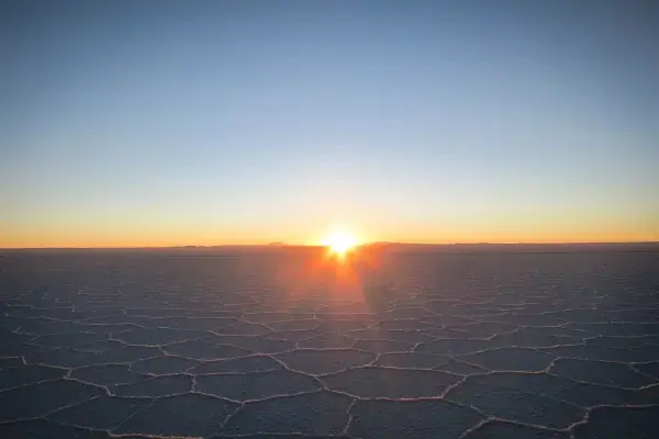 Nascer do sol do Salar de Uyuni