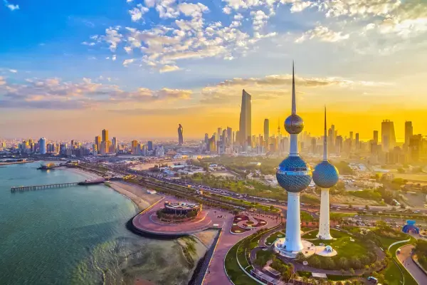 imagem aerea da cidade de Kuwait