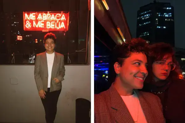 duas mulheres curtindo bar em SP