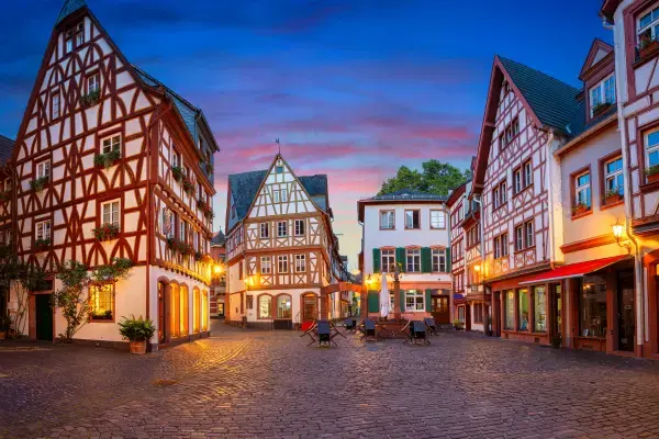 Casas na arquitetura tradicional da Alemanha