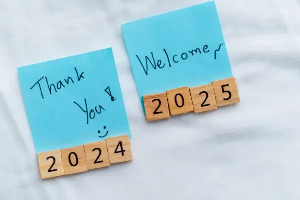 imagem da virada de ano no calendário