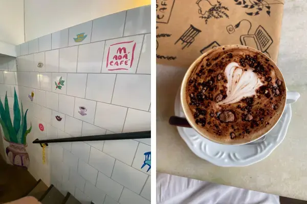 imagem de um uma xicará de café expresso sobre a mesa